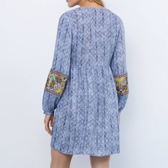 Anthropologie Linne Bhanuni Embroidered Tunic Dress sz S, B1 - Picture 3 of 8